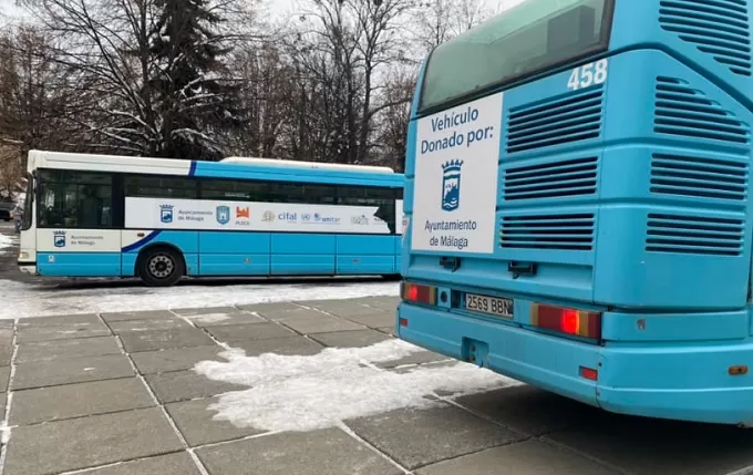 До Житомира приїхали автобуси з гуманітарною допомогою від Іспанії