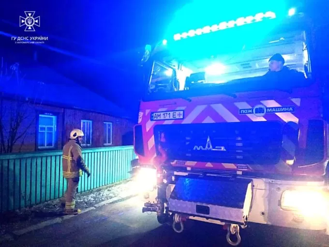 За добу на Житомирщині ліквідовано чотири пожежі