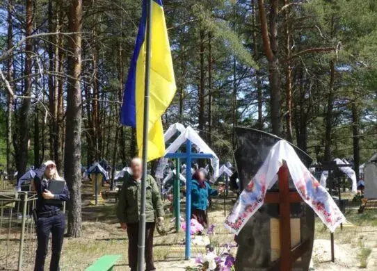 На Житомирщині п'яна жінка зірвала з могили загиблого Героя прапор