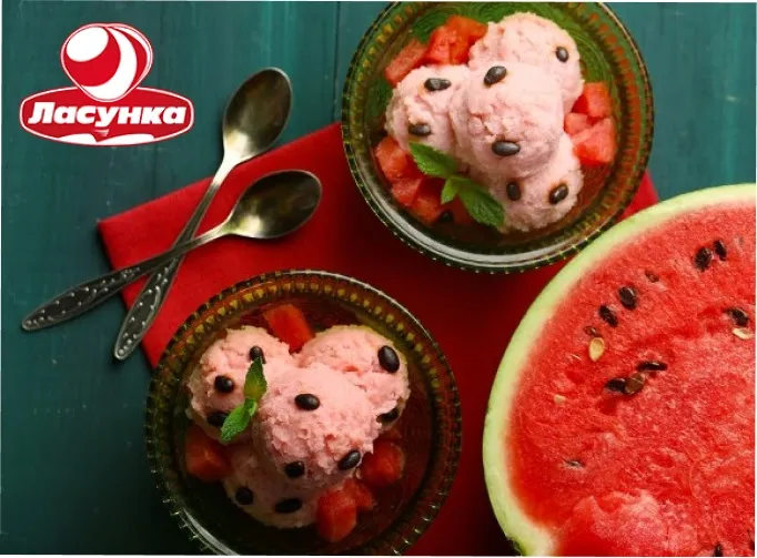 Морозиво з кавуна та м'яти рецепт Ласунка