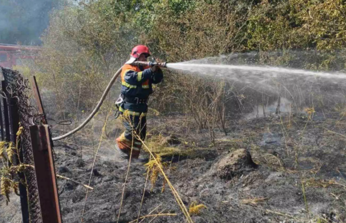 У Житомирському районі на дачному масиві горіла суха трава