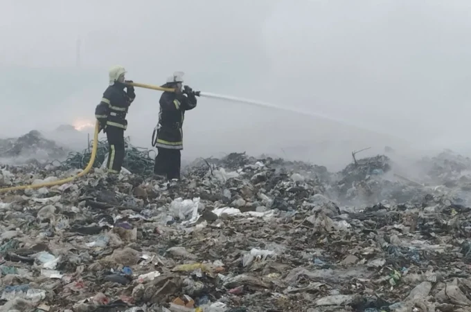 У Бердичеві горів полігон твердих побутових відходів