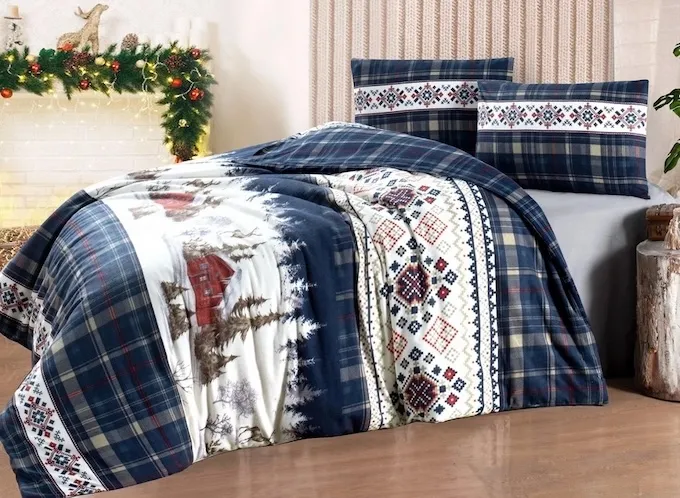 Новогоднее постельное белье — уютный акцент в интерьере к праздникам