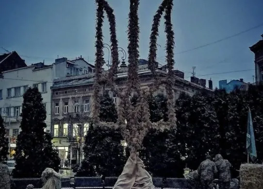 У Житомирі представлять найбільший Тризуб з дідухів в Україні