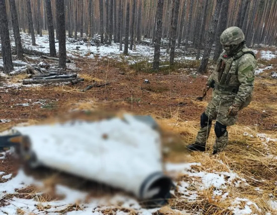 У лісі на Житомирщині виявили нерозірвану бойову частину російського БПЛА "Герань"
