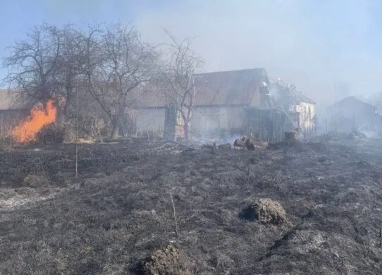 На Житомирщині через паління сухої трави вогонь перекинувся на будинок