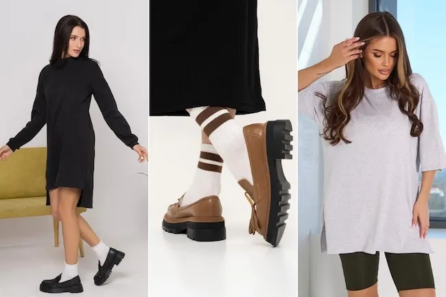 С чем носить длинные носки: топ сочетаний для модных образов