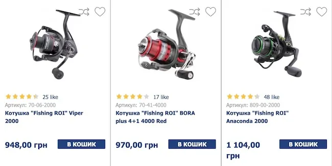 Котушки для спінінга