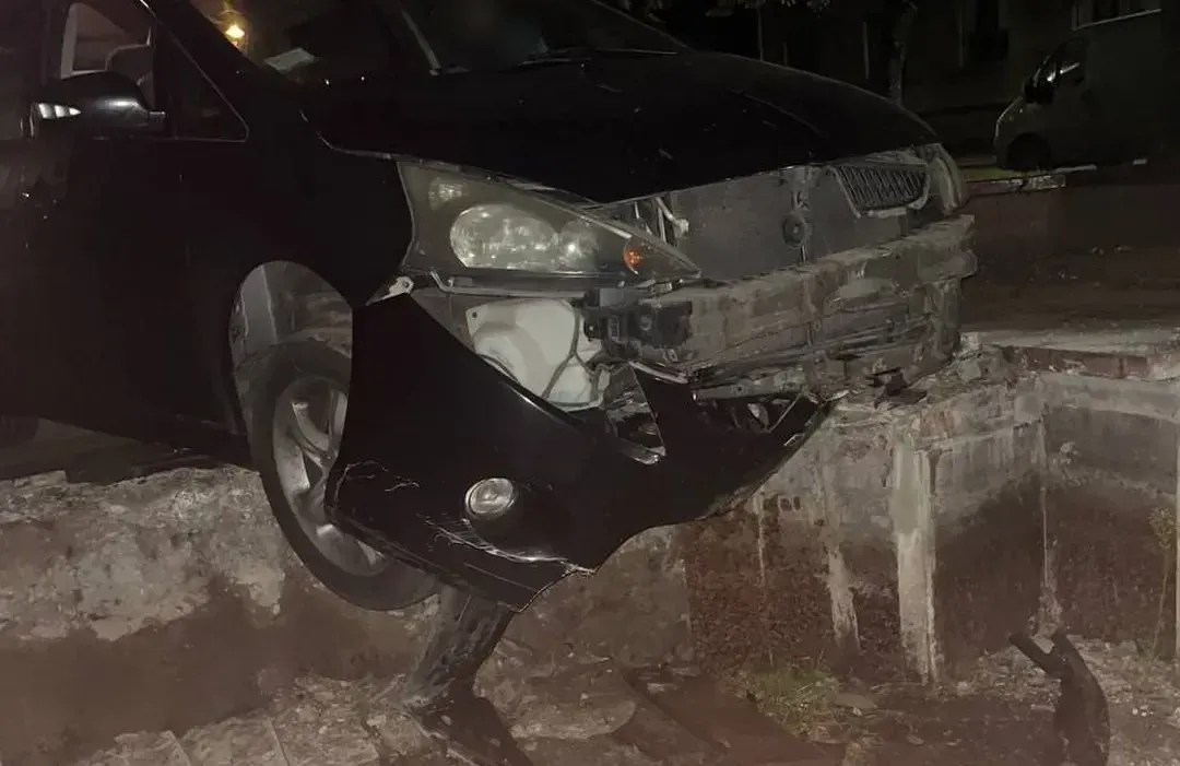 У центрі Житомира п'яний водій пошкодив клумбу і фонтан