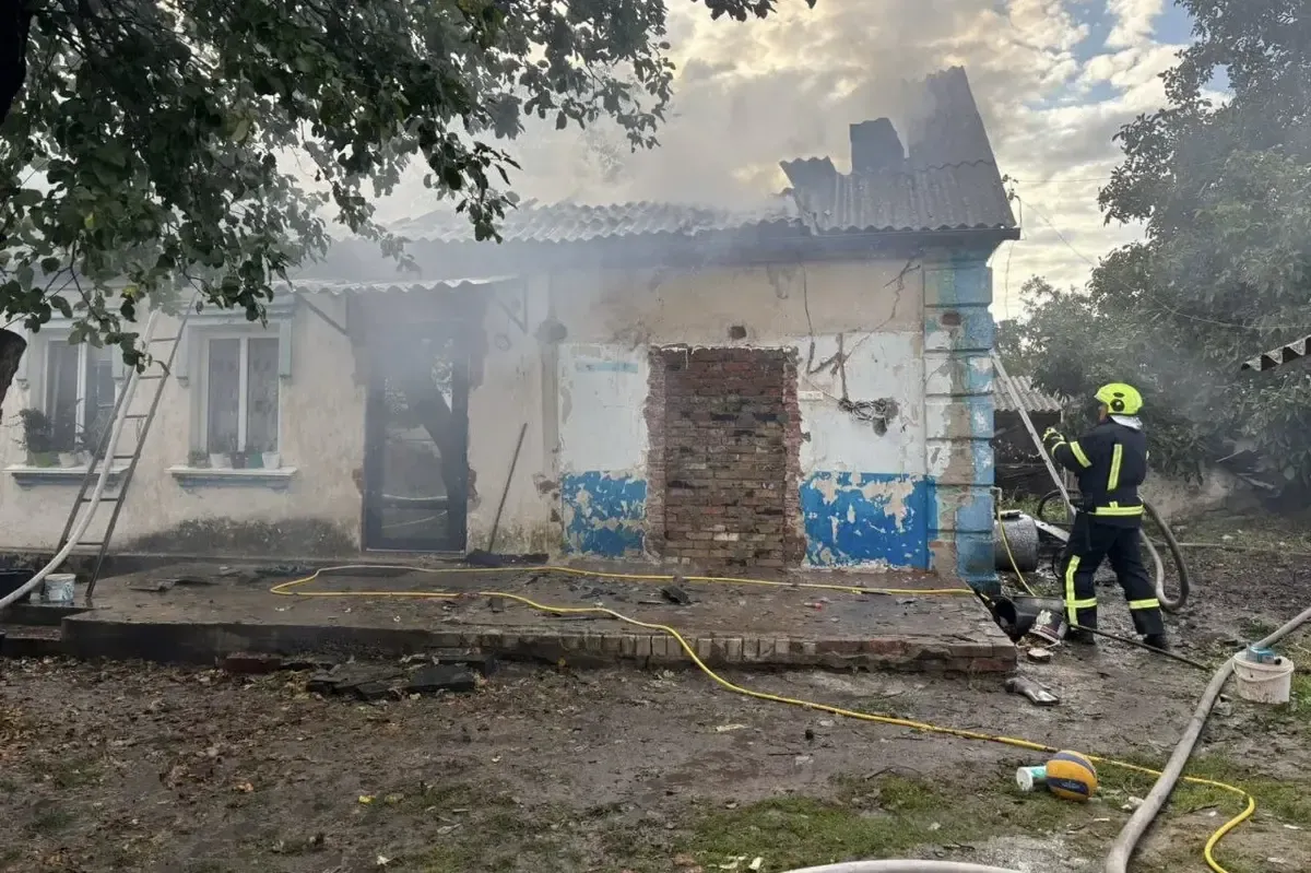 Пожежа у селі Волосів на Житомирщині 23 серпня