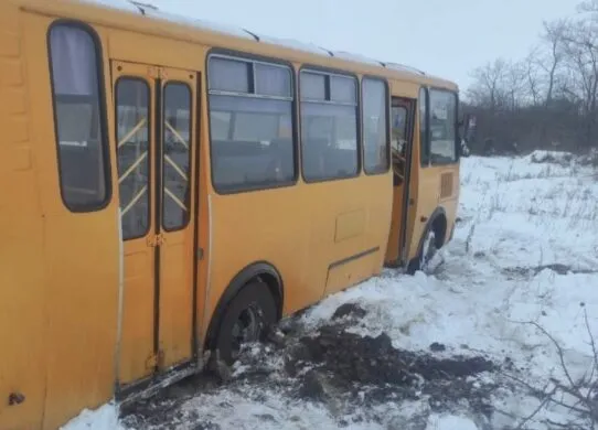 Снігова пастка на Житомирщині: рятувальники визволяли автобус із 15 пасажирами