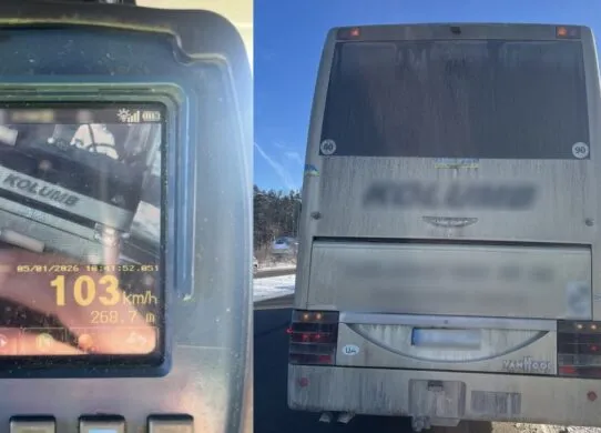 Під Житомиром водій пасажирського автобуса проігнорував обмеження швидкості у селі