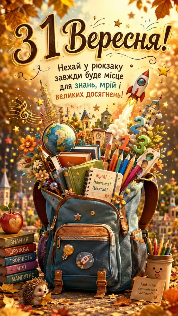 Привітання з 1 вересня 2026