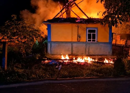 На Житомирщині вогонь з палаючого сараю перекинувся на дах будинку